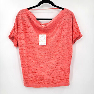 NWT We The Free Women's S Free People Burn Out Woven Dolman Sleeve T Shirt